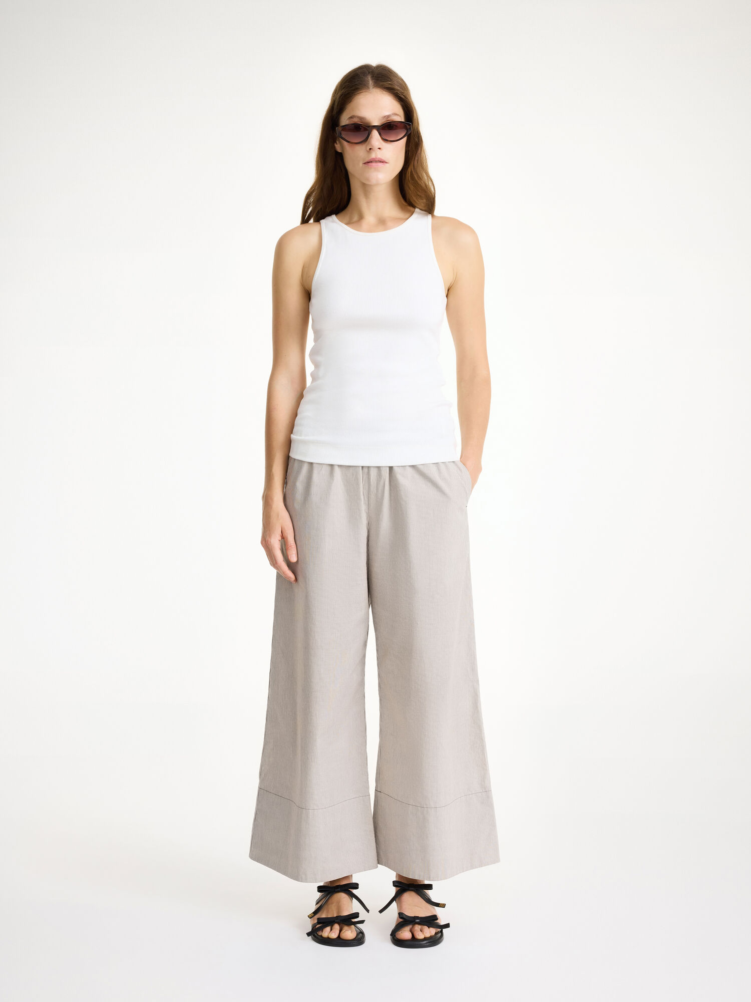 By Malene Birger Luisa High-waisted Suorat Housut Ruskea | FI_BB46125