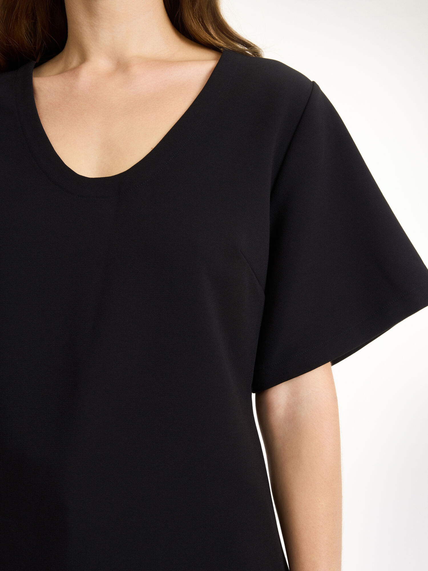 By Malene Birger Lunae T-shirt Topit Mustat | FI_BB49147