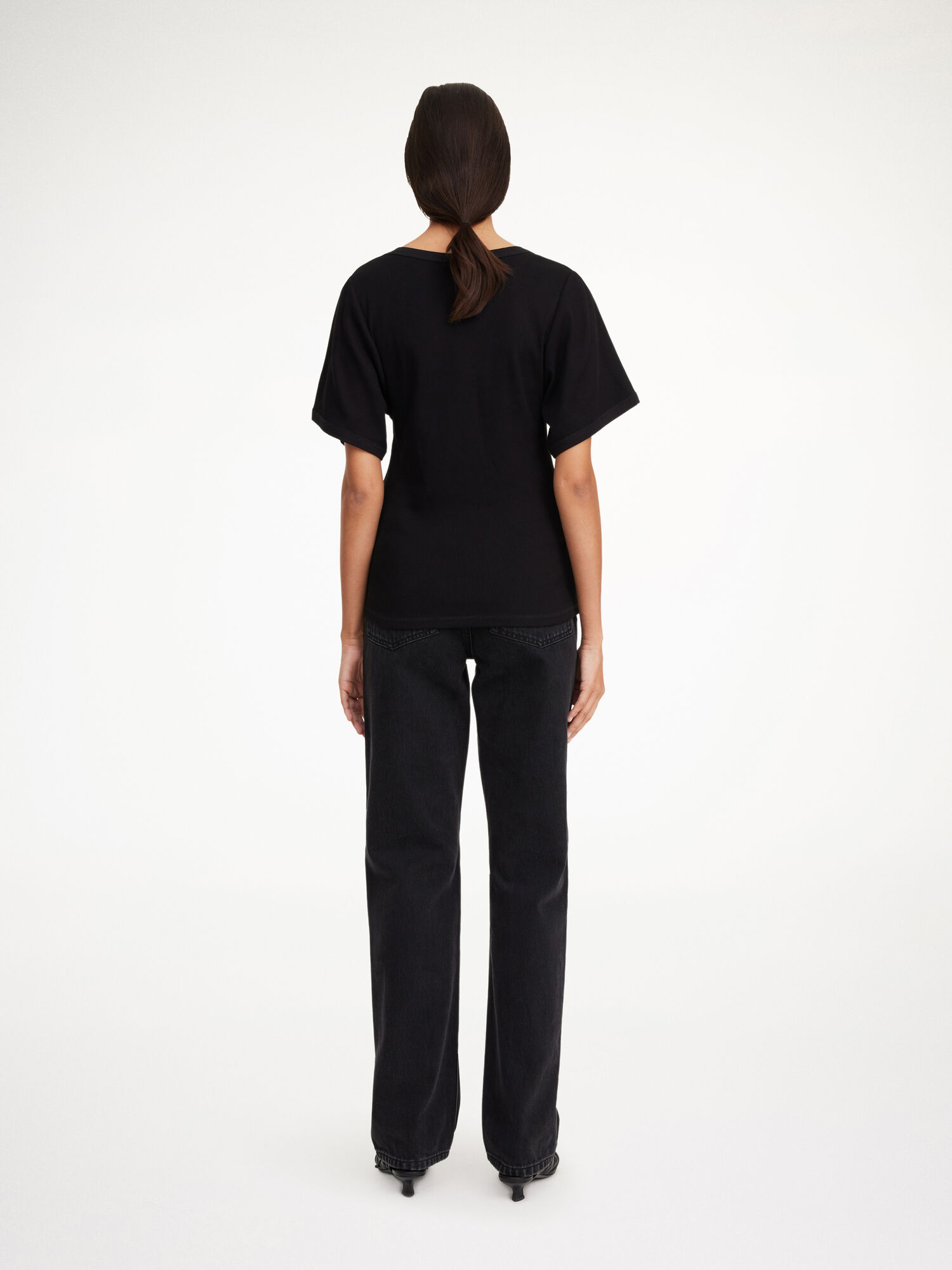 By Malene Birger Lunai T-shirt Topit Mustat | FI_BB58794