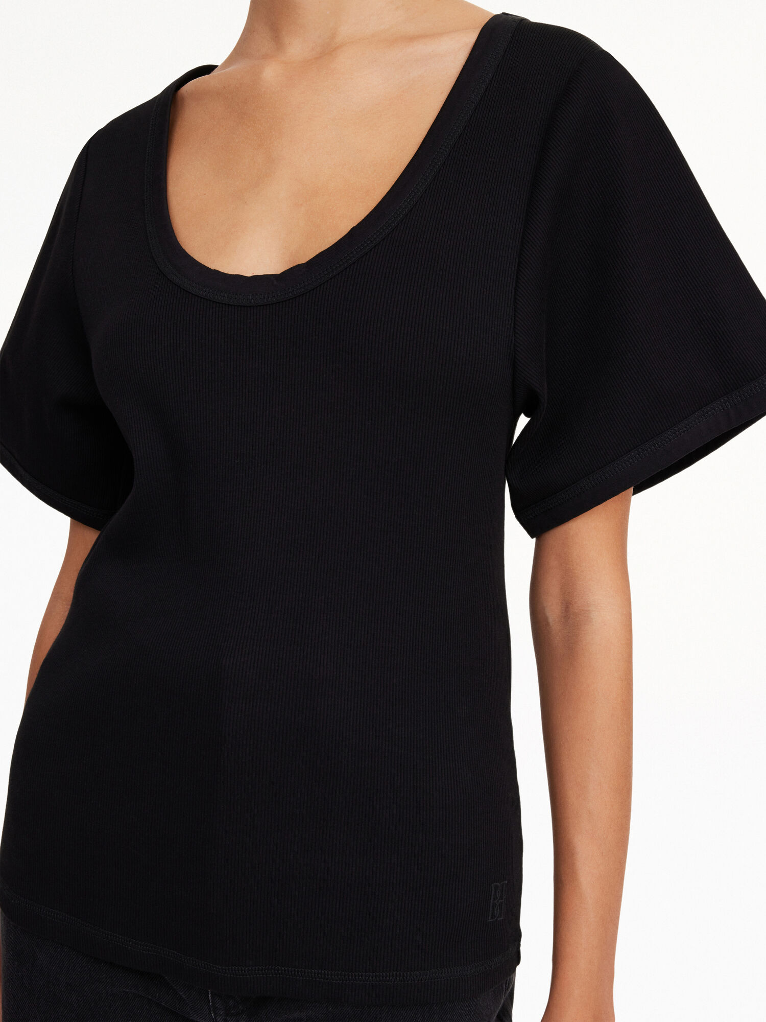 By Malene Birger Lunai T-shirt Topit Mustat | FI_BB58794