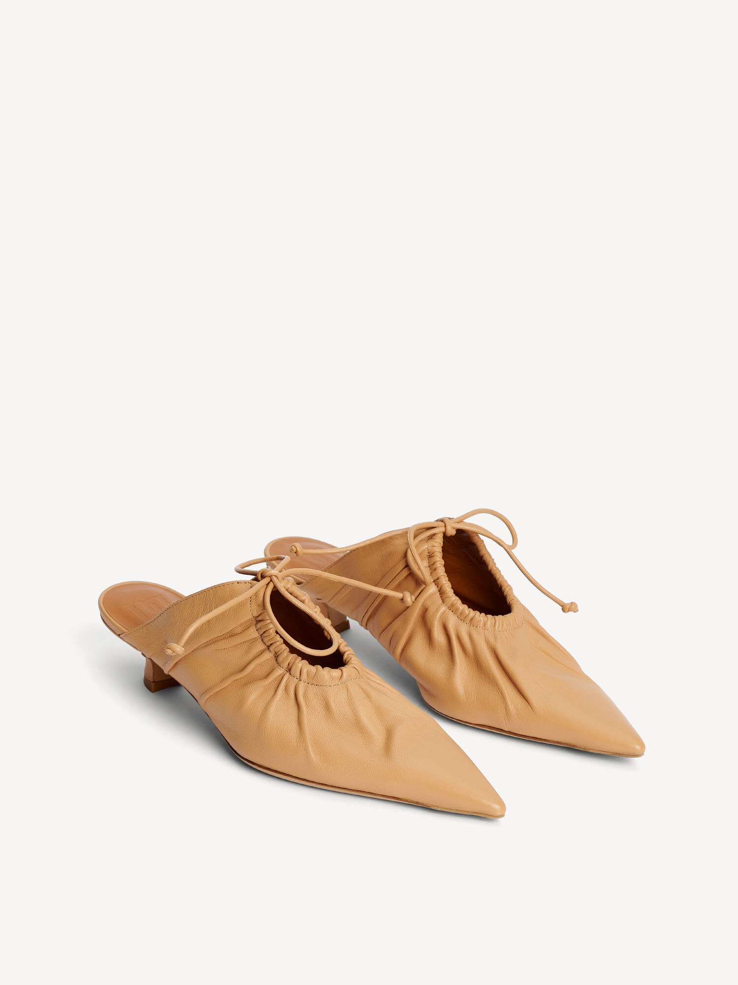 By Malene Birger Masey Leather Mules Kengät Beige | FI_BB90234