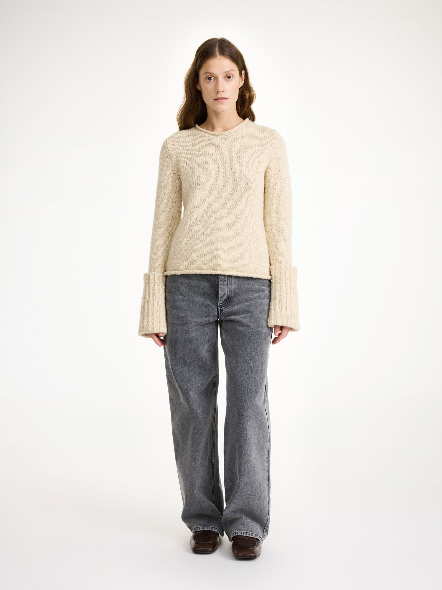 By Malene Birger Sorena Sweater Neuleet Oyster Gray | FI_BB87241