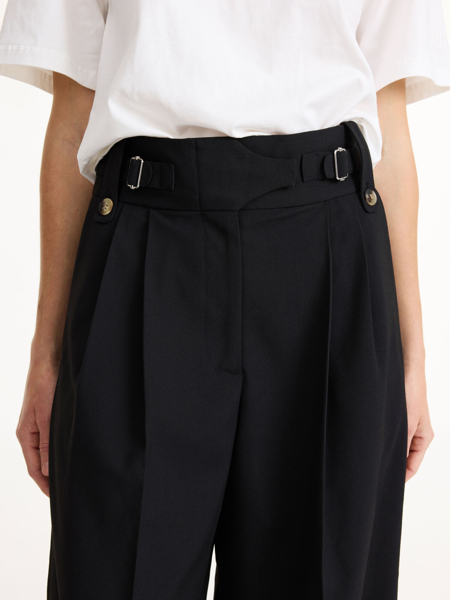 By Malene Birger Taal High-waisted Suorat Housut Mustat | FI_BB73888