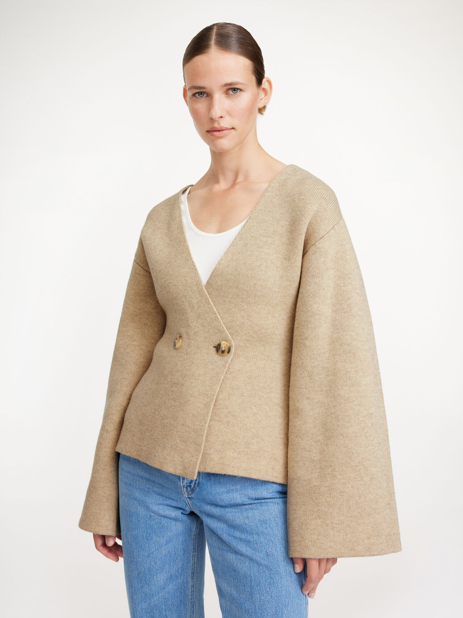 By Malene Birger Tinley Wool Cardigan Neuleet Beige | FI_BB49336