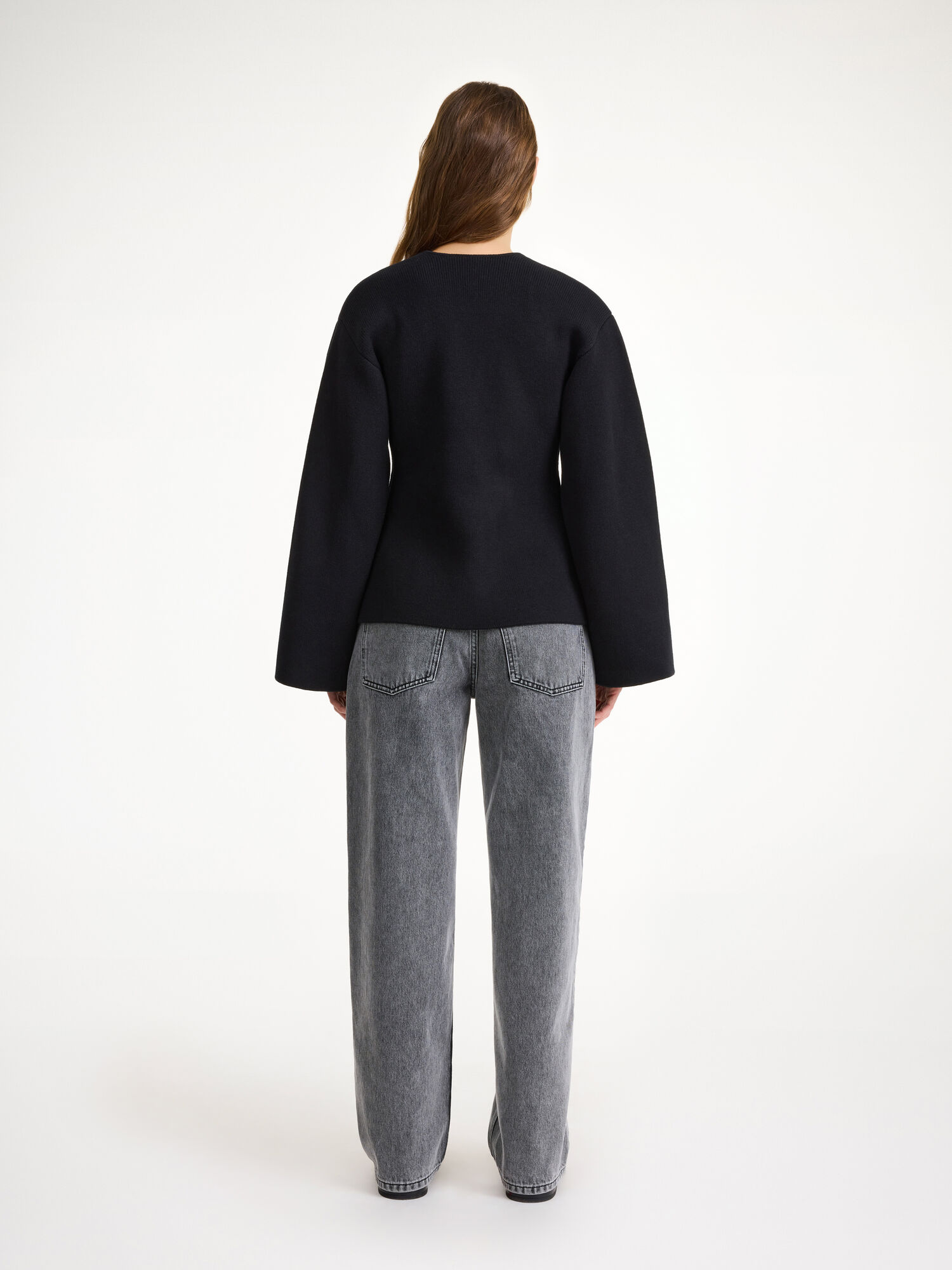 By Malene Birger Tinley Wool-blend Cardigan Neuleet Mustat | FI_BB51675