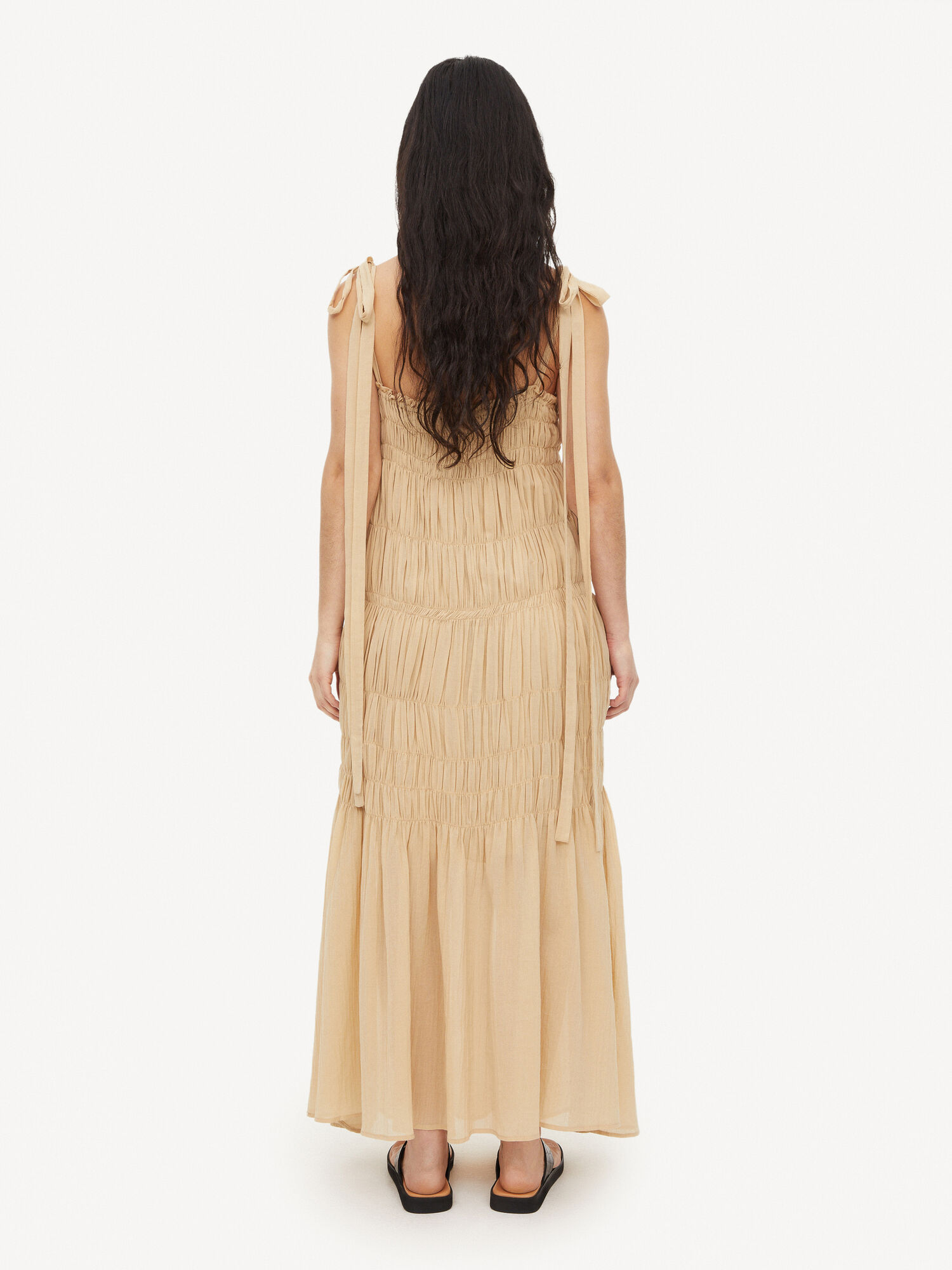 By Malene Birger Vyra Organic Cotton Maxi Mekko Wet Sand | FI_BB85620